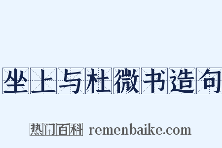 坐上与杜微书造句是什么意思的图片